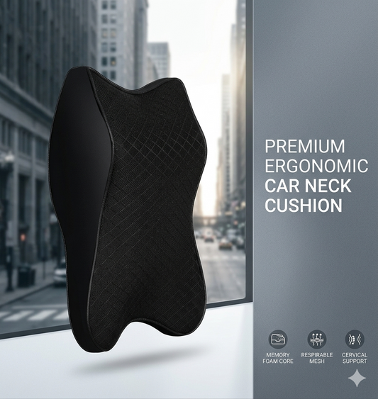 Ergonomic Memory Foam Car Neck Pillow & Headrest Cushion