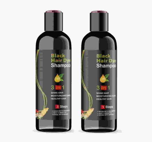 Black Hair Dye Shampoo 3 in 1-100ml (Pack of 2)