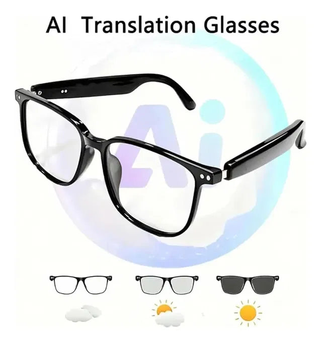 Smart AI Interpretation Audio Glasses with Auto-Tinting Lenses
